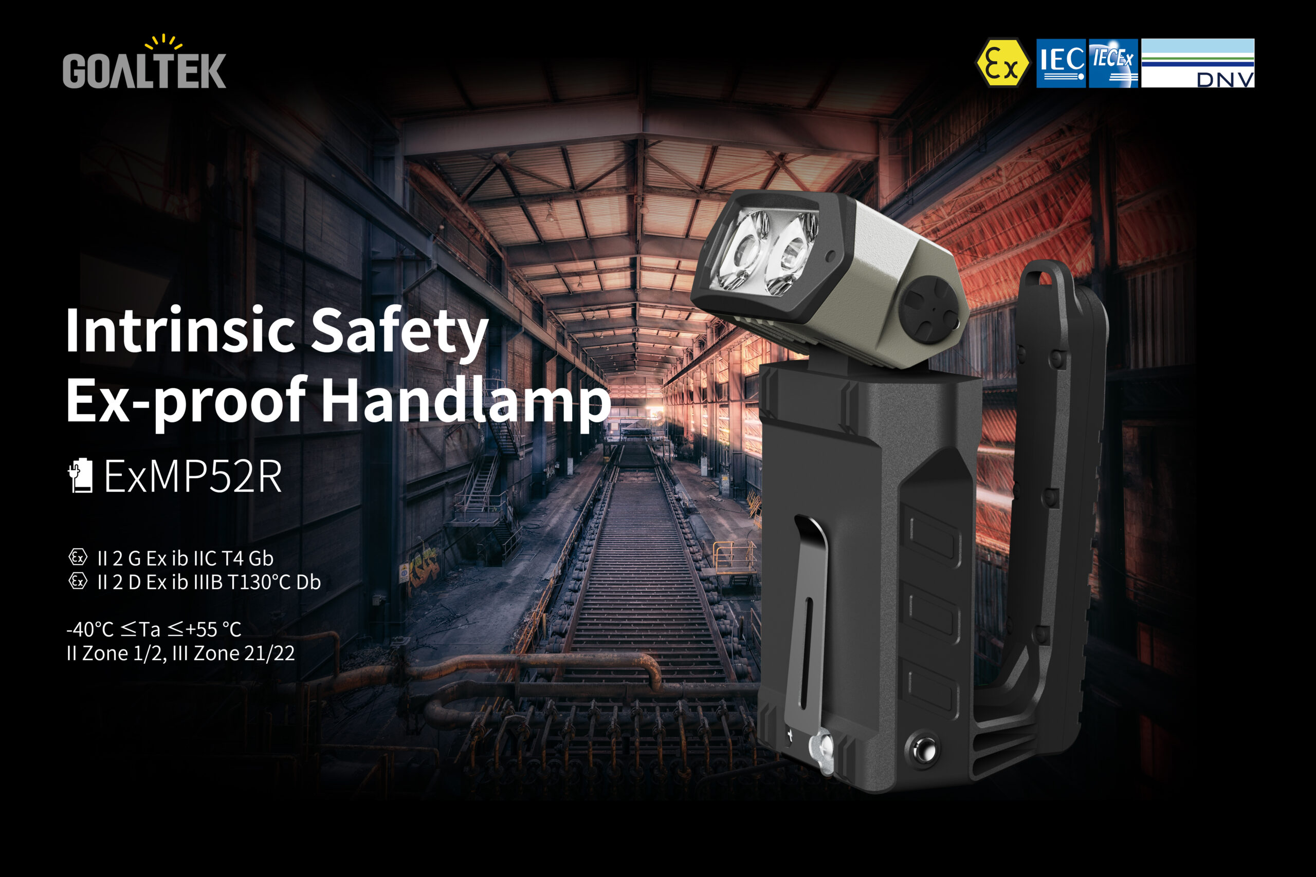 ExMP52R Explosion Proof Rechargeable Handlamp without Charger