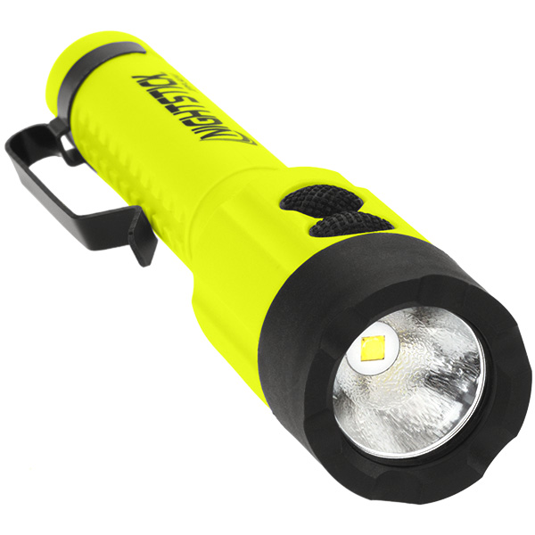 XPP-5414GX Gelbe Sicherheits-LED-Taschenlampe | 120 Lumen | Dual light | Helmhalterung