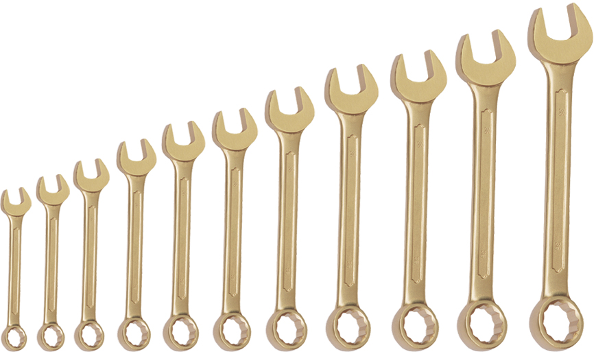 Combination Wrench Set 11 pcs.- non-sparking / low-sparking