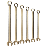 Combination wrench set spark-free, extra long, 6 pieces, 10 - 22 mm