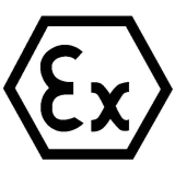 Labeling on equipment Ex (explosion-proof / hexagonal) on sheet 40 x 1,25 cm