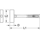 BRONZEplus Fäustel 1250 g, mit Hickorystiel