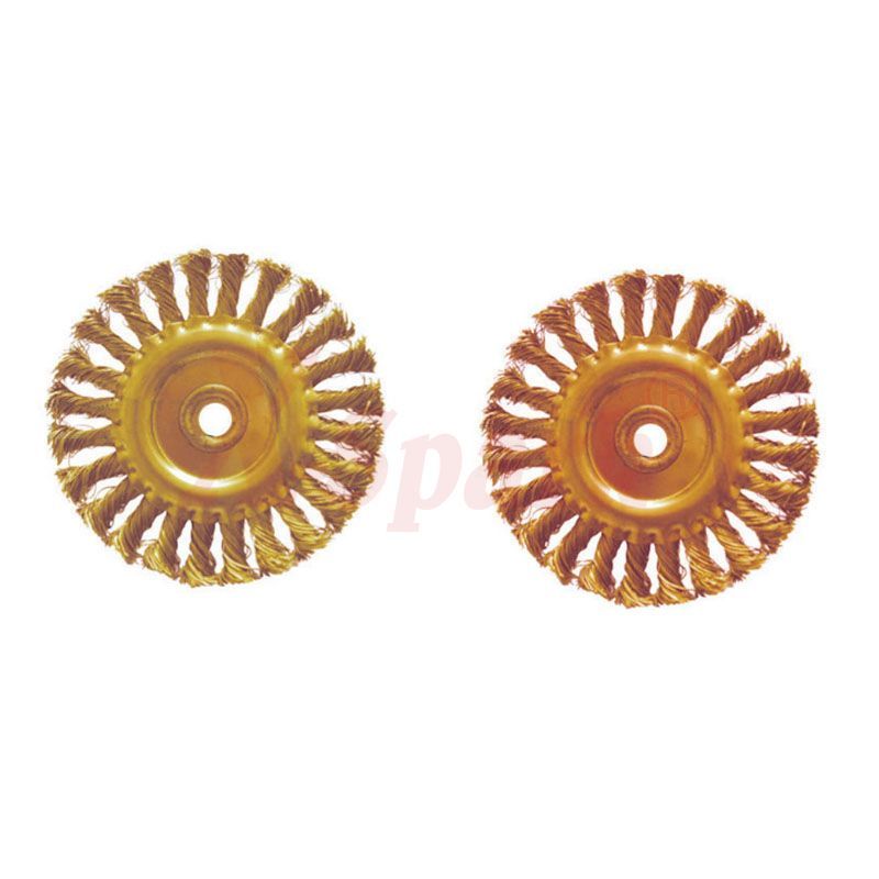 [289-1002 Brass] 289 Spazzola per ruote, filo metallico (Ottone Φ125 x 15 mm)