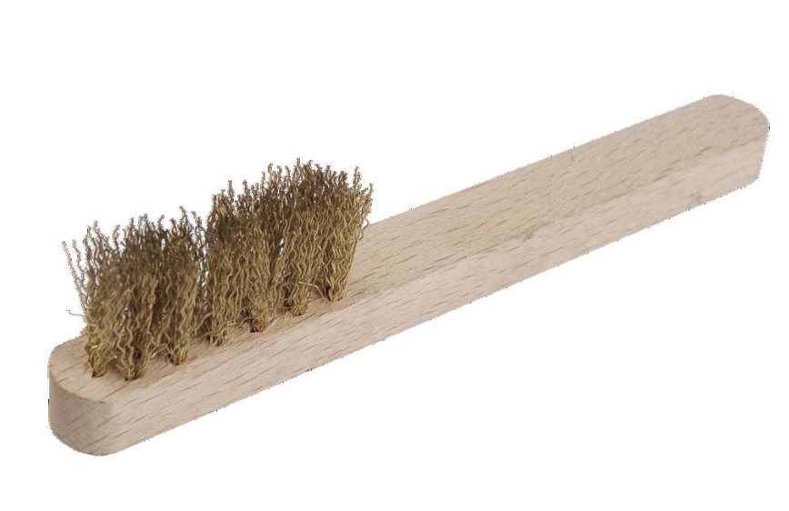 Spark plug brush, non-sparking, round wire, smooth, 145 mm