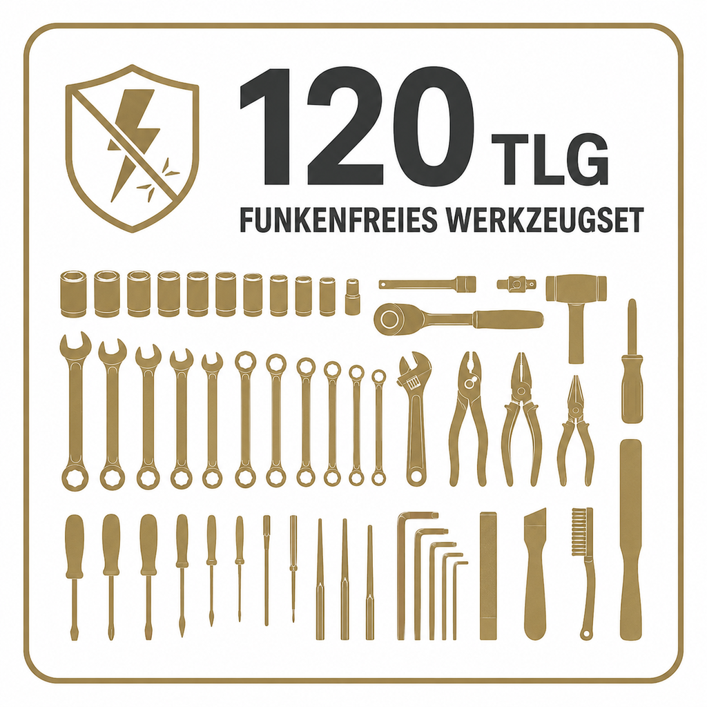 [R-120 BC] Funkenfreies Werkzeug 120-tlg