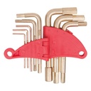 BRONZEplus inbussleutelset inch 10-delig.