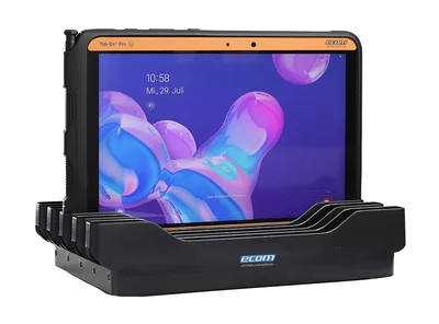 Caricabatterie da tavolo DC TPRO X2 con 5 slot e caricabatterie EU/UK/AUS/NZ