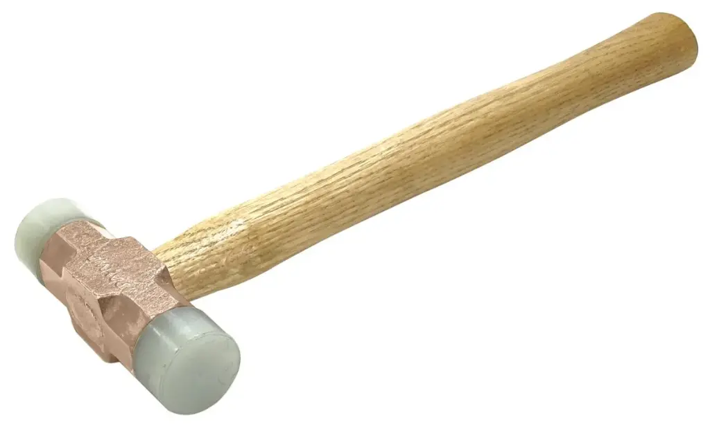 [HM-5005] QTi® nylon hammer with wooden handle (500g / 1 lbs)
