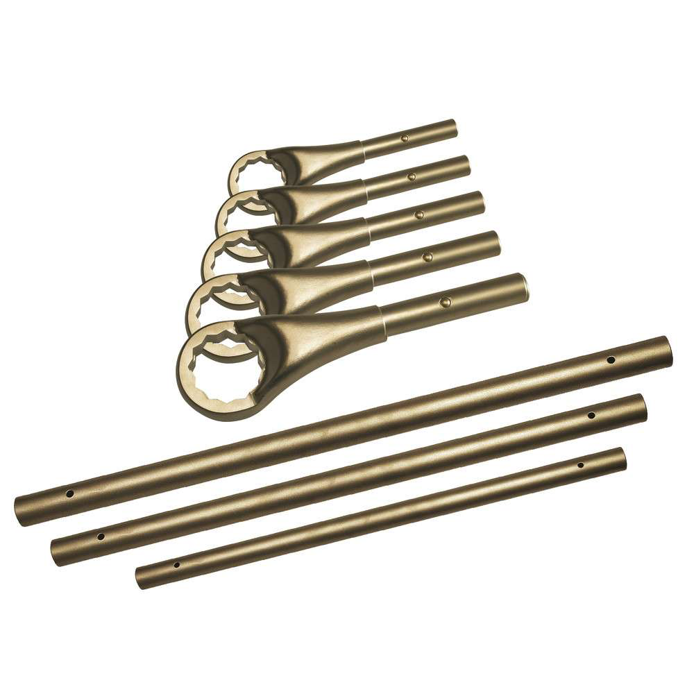 Set ringratelsleutels (3 verlengstukken, 15 sleutels)