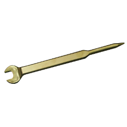 mounting open-end wrench with mandrel, non-sparking