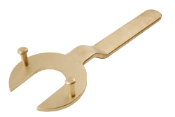 Clé pour vanne de citerne, sans étincelle, diamètre de l'axe 20 mm, dimensions extérieures 150 x 90 mm