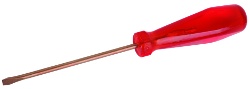 Slotted screwdriver, non-sparking