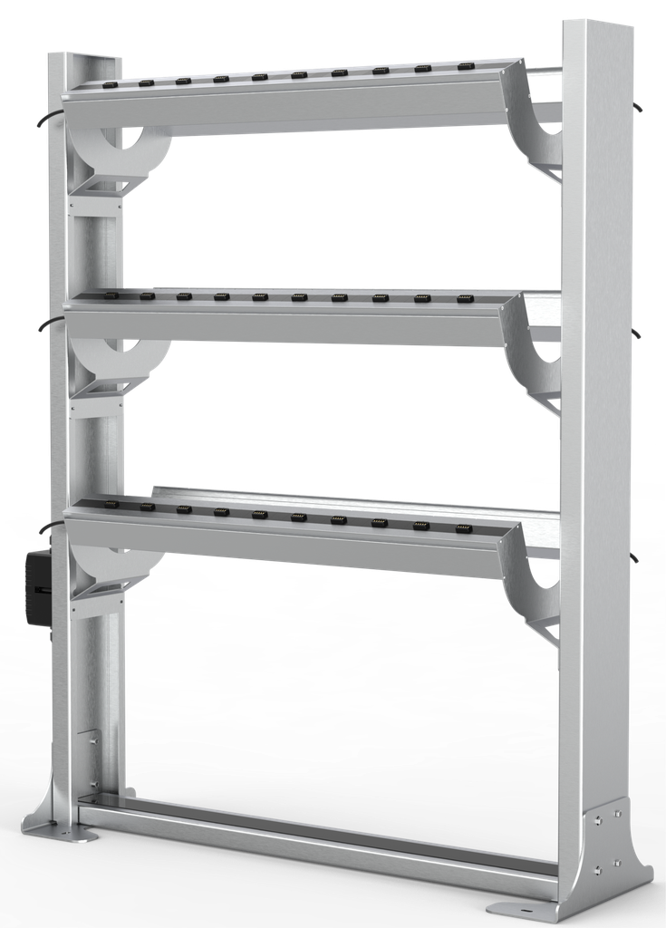 Double row charging station type A, 6 rows, without charging stations