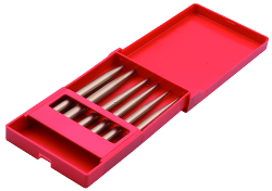 Set of non-sparking drills, 6-piece, 1-5 mm