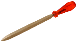 Non-sparking triangular scraper, blade length 200 mm