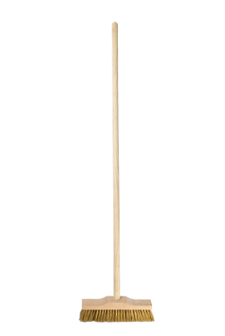 Scopa antiscintilla, filo tondo liscio, con manico, 300 x 70 x 100 mm