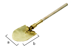 Klappspaten funkenfrei, 160 x 210 mm, 710 mm lang