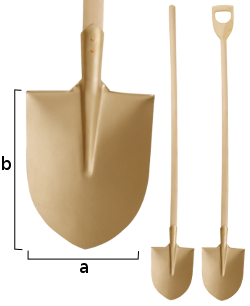 Frankfurt shovel non-sparking, D-handle handle