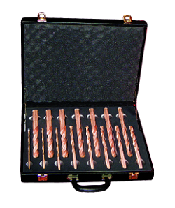 Non-sparking drill bit set, 15-piece, 6-20 mm