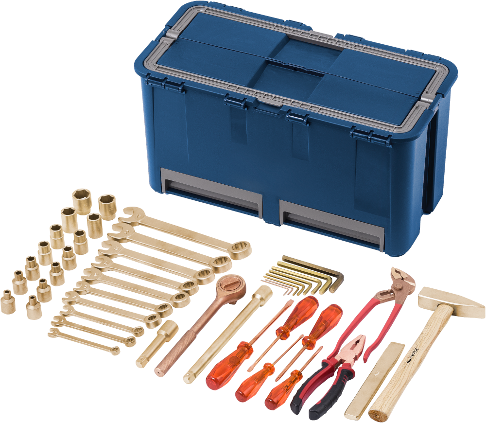 Basic tool set 45 pcs. in box