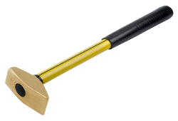 [1000300F] Non-sparking locksmith's hammer, similar to DIN 1041, with fiberglass handle (300 g)