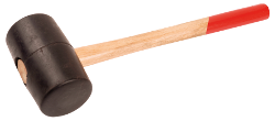 [7060400S] Rubber mallet, with ash handle (400 g)