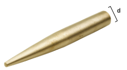 Non-sparking mandrel, similar to DIN 6459