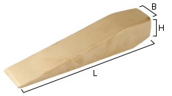 [7120001S] Cuneo di pietra senza scintille (120 x 45 x 45 mm)