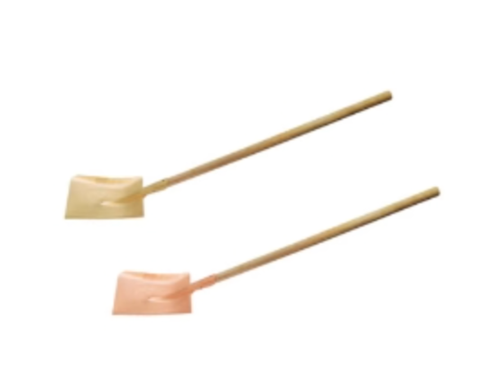 [198H-1102 AC "wooden handle"] 198 Pelle carrée avec manche en bois (AC 340 x 175 x 940 mm)