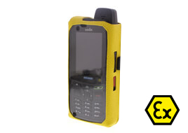 [A0050302] Leather case LC H09 yellow incl. spring clip for Ex cell phone 09