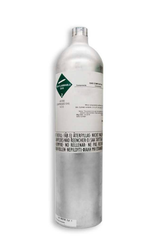 Kalibriergas-Einwegflasche 58L i-C4H8 10ppm Isobutylen in Air 8AL