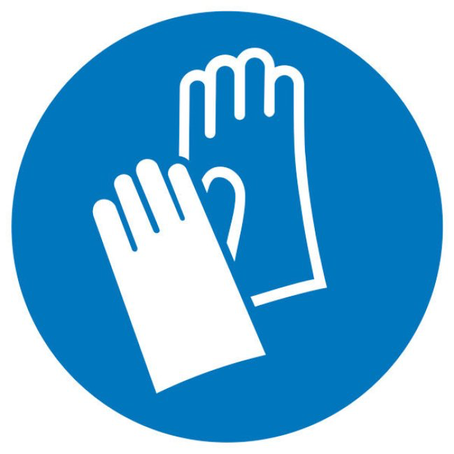 [21.0496] Command sign Use hand protection, PVC self-adhesive