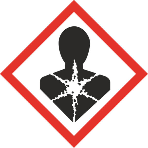 [21.B1031] GHS hazard symbol 08 Health hazard Hazardous substance label, self-adhesive