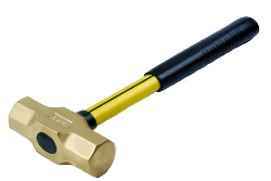 Minenhammer funkenfrei, mit Fiberglasstiel