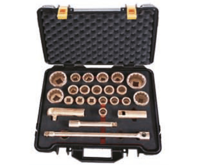 [101M AC] 101M Stecknuss Set, 26-teilig 3/4” x 1” (Aluminium Kupfer)