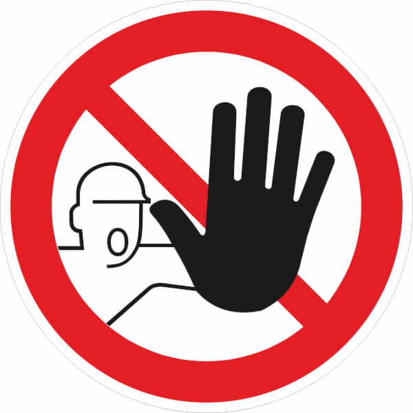 [110.0833] Verbodsbord: Toegang verboden (Embossed aluminium, 20 cm)