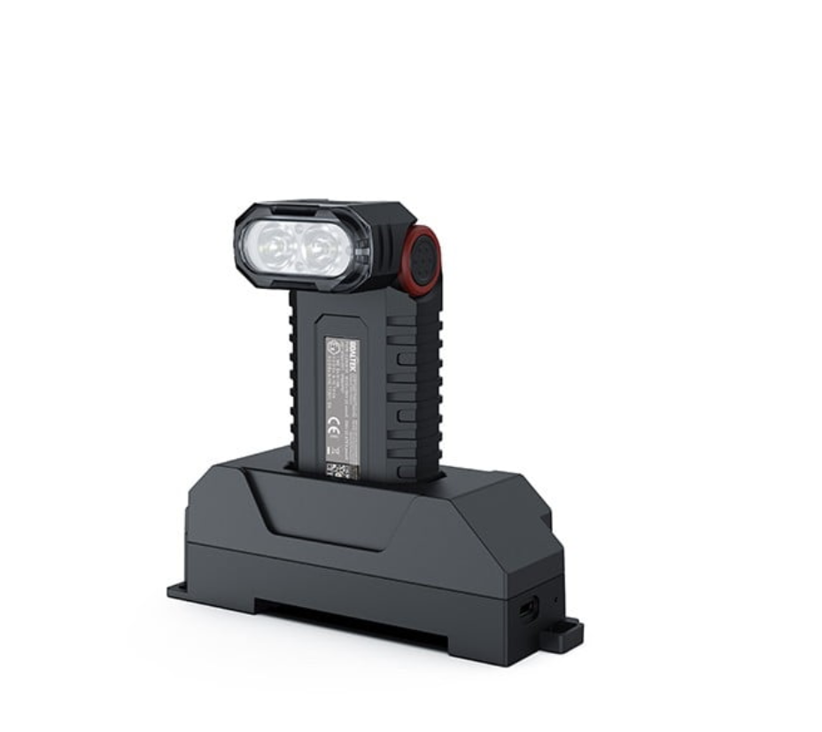 [ExMP32R+A32] ExMP32R Explosieveilige LED-hoofdlamp met schuine kop en oplaadstation