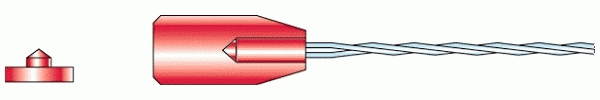 [6000-1075] Self-adhesive surface probe / flexible