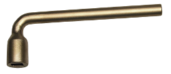 Clé à douille à 4 pans, sans étincelles, coudée