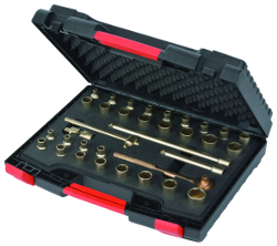 [0433804S] Cassetta a cricchetto 3/8", 35 pezzi, 6-22 mm + 1/4"-3/4".