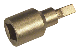 Non-sparking slotted screwdriver bit, 1/2”