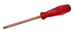 Hexagonal ball-head screwdriver, non-sparking