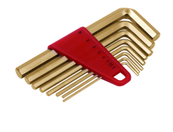 [0250005S] Non-sparking pin wrench set, hexagonal, long version, 8-piece, 2-10 mm
