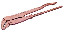 Corner pipe wrench non-sparking
