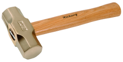 Non-sparking lead hammer, with hickory handle