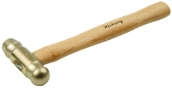 Non-sparking locksmith's hammer, American shape, with hickory handle