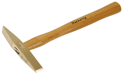 Non-sparking scale hammer, with hickory handle