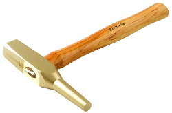 Non-sparking punch, with hickory handle