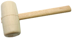 Wooden hammer, made of copper beech