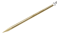 Non-sparking thread cleaning pin